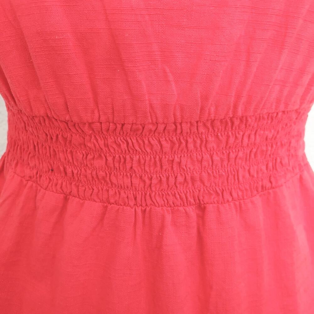 NEW Arizona Red Orange Sleeveless Tiered Knee Length Dress Size L - Picture 12 of 15